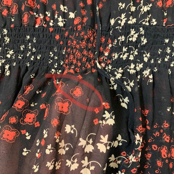 Anthropologie Fei Floral Silk Sheer 3/4 Sleeve Top - Picture 14 of 14